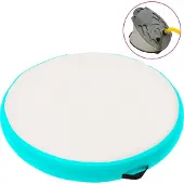 Syfax Gymnastiekmat met pomp opblaasbaar 100x100x15 cm PVC groen