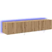 Syfax TV Wandkast 2 pcs Artisan Eiken Bewerkt hout