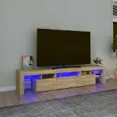 Prolenta Maison Exclusive - TV-meubel met LED-verlichting, Sonoma-eikenhout, 200x36,5x40 cm
