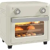 HOMCOM Airfryer Oven - Metaal - 32x27,2x29,8cm - Crème