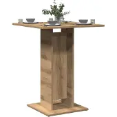 Prolenta Maison Exclusive - Eettafel "Bistrotisch" van massief eikenhout, 60x60x75 cm, houtconstructie