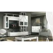 AEA Wohnwand tv Wand Anbauwand Wohnzimmer Möbel rtv Wohnwände Schrank Regal