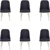 AEA Esszimmer Mehrfarbig 6x Stühle Modern Esszimmer Stühle Luxus Design