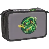 Northix Ninjago etui met drie compartimenten, gevuld met Elemental Master-accessoires