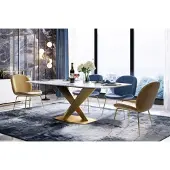 AEA Esstisch + 4x Stühle Stuhl Esszimmer Set Essgruppe Modern Tisch Tische