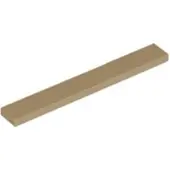 LEGO 1x8 tegels 4162 - 10 stuks, donkerbeige
