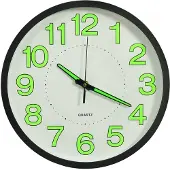 Syfax Wandklok lichtgevend 30 cm zwart