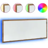 Syfax Badkamerspiegel LED 100x8,5x37 cm bewerkt hout artisanaal eiken