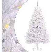 Syfax Kunstmatige Inklapbare Kerstboom Wit 270 cm PVC en staal