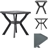 vidaXL Bistrotafel, antraciet, 70x70x72 cm, kunststof - Tuintafels