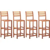 Syfax Barstoelen 4 st massief acaciahout