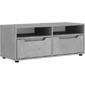 Syfax Tv-meubel VISNES 100x40x38 cm bewerkt hout betongrijs