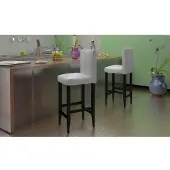 Prolenta Maison Exclusive - Barkrukken, set van 4, wit, kunstleer