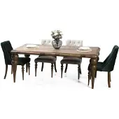 AEA Esszimmer Möbel Luxus Set Esstisch 4x Stühle Modernes Design Holz Stil