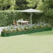 Prolenta Maison Exclusive - Verhoogde plantenbak, verzinkt staal, 544x100x36 cm, groen