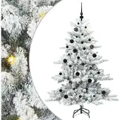 Syfax Kunstmatige Inklapbare Kerstboom Wit 150 cm PVC en staal
