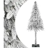 Syfax Kunstkerstboom Wit 76 x 76 x 180 cm Polyethyleen en Metaal