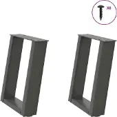 Syfax Salontafelpoten 2 st U-vormig 28x(42-43) cm staal antraciet