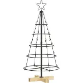 Syfax Kerst Cone Boom met standaard Zwart 90 cm Staal