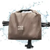 RockBros Fietsstuurtas, waterdicht, 2,5-4 liter, afneembaar, bruin