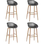 Prolenta Maison Exclusive - Barkrukken, set van 4, grijs