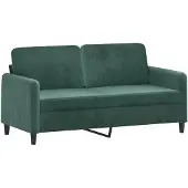 vidaXL Tweezitsbank 140 cm fluweel donkergroen