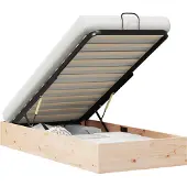 vidaXL Ottoman bedframe met opbergruimte Naturel 80 x 200 cm