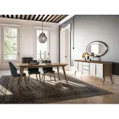 AEA Essgruppe Design Esszimmer Möbel Weiß Luxus Set Esstisch 4x Stühle Sideboard
