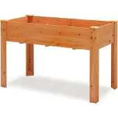 Northix Verhoogd houten tuinhuis met drainagegaten, 120x60x82 cm