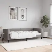 Prolenta Maison Exclusive - Dagbed, taupekleurig, 80x200 cm, gestoffeerd