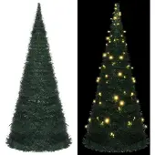 Prolenta Maison Exclusive - Kunstkerstboom, opblaasbaar, met verlichting, groen, 210 cm