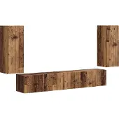 vidaXL Tv-meubelset 4 st Oudhout Bewerkt hout