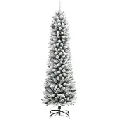 Syfax Kunstkerstboom met sneeuw smal 210 cm PVC en PE