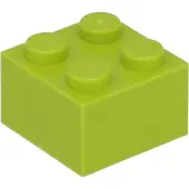 LEGO 2x2 steen 3003 - 250 stuks, kleur: limoengroen