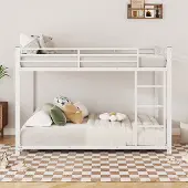 Sweiko kinderbedden 140x200, stapelbedden, ijzeren bedden, ijzeren stapelbedden in klassiek design, wit