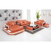 AEA Designer Sofa Ecksofa L-Form Sessel Sitzpolster Polster Wohnlandschaft Ledersofa
