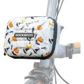 RockBros Voorzak, stuurzak, fietstas, framezak, PC, MTB, 1,9 liter, wit