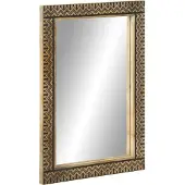 Syfax Badkamerspiegel 50x70 cm massief mangohout en glas