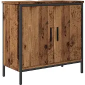 vidaXL Wastafelkast 60x30x60 cm bewerkt hout oud houtkleurig