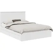 Syfax Opslag bed met lade met opslag Wit 140 x 190 cm Bewerkt hout