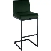CLP Barkruk Hopewell B - fluweel, zwart frame - groen
