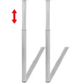 Syfax Tafelpoten telescopisch roestvrij staal 710 mm - 1100 mm 2 st