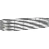 Syfax Plantenbak 224x80x36 cm gegalvaniseerd staal zilverkleurig