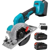 OEM Cirkelzaag, borstelloze motor, ergonomisch ontwerp, met 2 batterijen