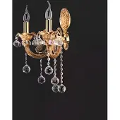 AEA Wandleuchte Wandlampe Wandleuchten Art Lüster Wand Lampe Gold Kristall