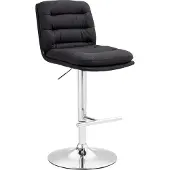CLP Barkruk Damar - bekleding van stof, chroom frame - grijs