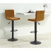 Prolenta Maison Exclusive - 2 barkrukken, bruin, fluweel