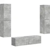 Syfax Tv-meubelset 6 pcs Beton Grijs Bewerkt hout