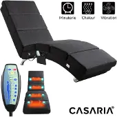 Casaria Ligstoel Londen Antraciet met Massage- & Verwarmingsfunctie