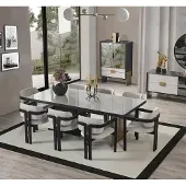 AEA Designer Essgruppe Luxus Garnitur Esstisch 8x Stühle Esszimmer Möbel